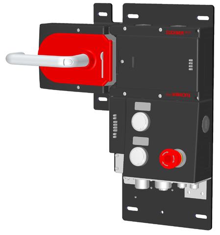 Euchner MGB-L1HB-PNA-L-124125 Locking set MGB-L1-PN (guard locking by spring force) with 3 control elements, 7/8