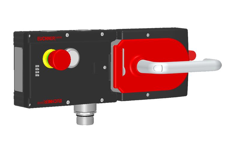 Euchner MGB-L1HE-ARA-R-157965 Locking set MGB-L1HE-ARA (guard locking by spring force) with 1 pushbutton, emergency stop, RC26 Turkiye