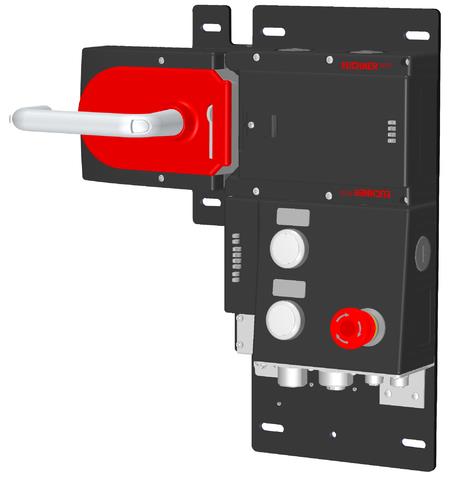 Euchner MGB-L2HB-PNA-L-121864 Locking set MGB-L2-PN (guard locking by solenoid force) with 3 control elements, 7/8