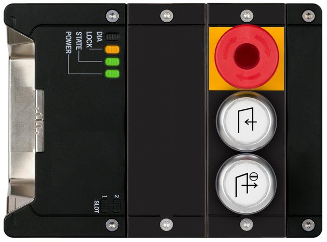 Euchner MGB2-I-MLI-U-YA4E5-KA-L-163651 Interlocking module MGB2-I-MLI (2 pushbuttons, emergency stop, door hinge on left) Turkiye