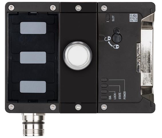 Euchner MGB2-L1-BP-M-XG1S2-RY-R-164734 Locking module MGB2-L1-BP (M23, 1 pushbutton, closed-circuit current principle, door hinge on right) Turkiye