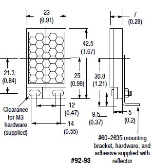 Allen Bradley 92-93 Reflectors for Photo Sensor Turkiye