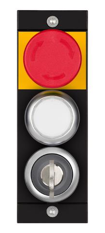 Euchner MSM-1-K-CA-CPJ-B4-137736 Submodule MSM-1-K (emergency stop, 1 illuminated pushbutton, 1 key-operated rotary switch, form L) Turkiye