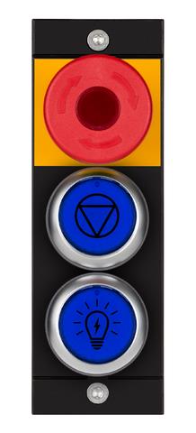 Euchner MSM-1-P-CA-BPP-E2-162930 Submodule MSM-1-P (illuminated emergency stop, 2 illuminated blue pushbuttons with symbol) Turkiye