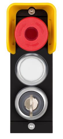 Euchner MSM-1-P-CS-B0L0D1-I1-167100 Submodule MSM-1-P (emergency stop, cover for indicators, key-operated rotary switch) Turkiye
