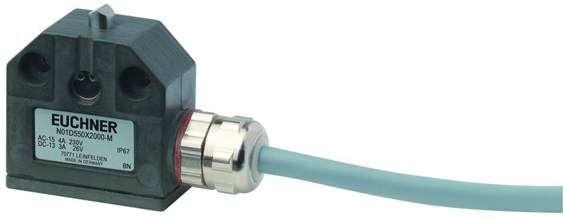 Euchner N01D550X5000-M Precision single limit switch N01, chisel plunger, connecting cable Turkiye