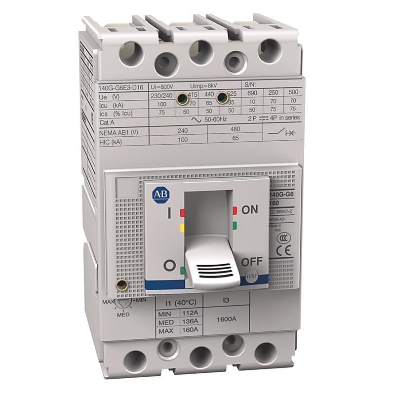 Allen Bradley 140G-G3E3-D16 140G 160A Frame Molded Case Ckt-Bkr Turkiye