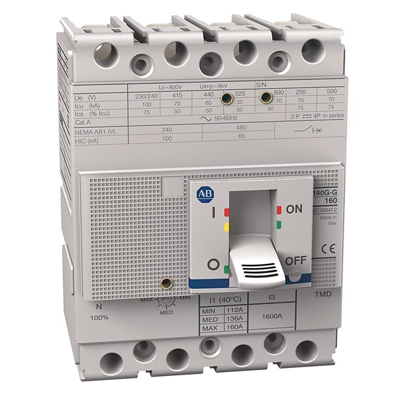 Allen Bradley 140G-G3E4-D16 140G 160A Frame Molded Case Ckt-Bkr Turkiye