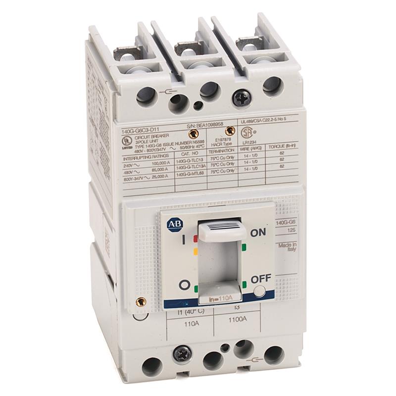 Allen Bradley 140G-G6C3-D11 140G 125A Frame Molded Case Ckt-Bkr Turkiye
