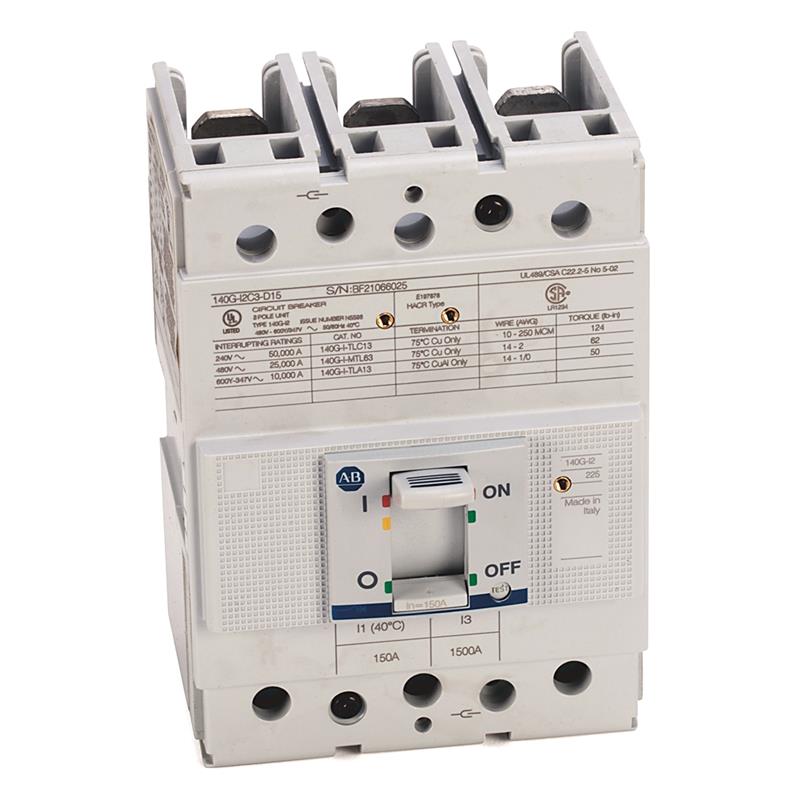Allen Bradley 140G-I2C3-D12 140G 225A Frame Molded Case Ckt-Bkr Turkiye