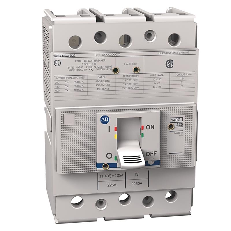 Allen Bradley 140G-I3C4-D10 140G 225A Frame Molded Case Ckt-Bkr Turkiye