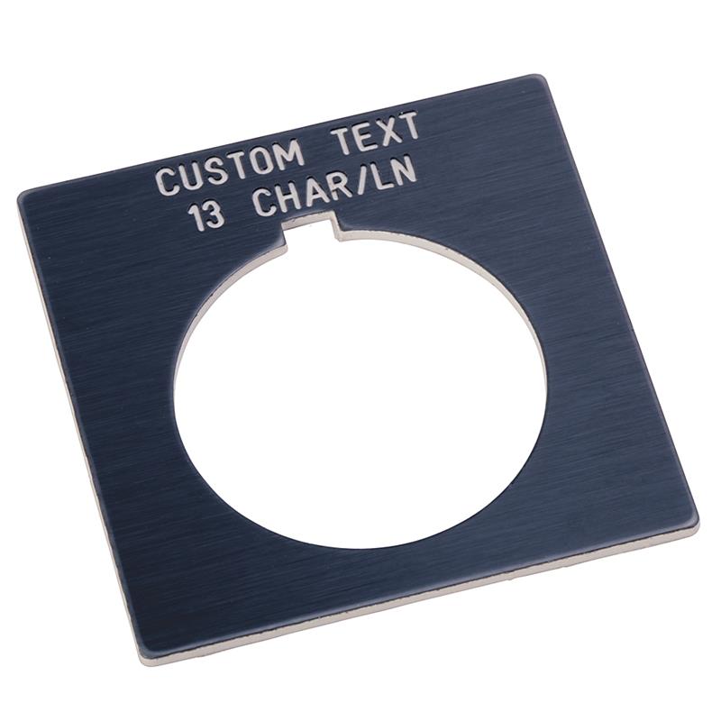 Allen Bradley 800H-W100E 30mm 800H Grey Custom Text Legend Plate Turkiye