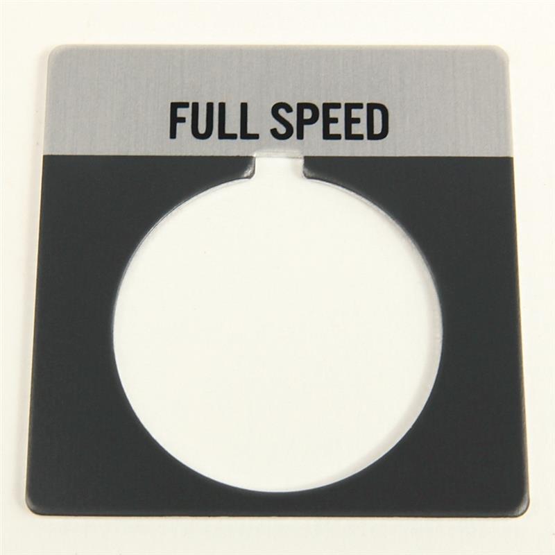 Allen Bradley 800T-X509 30mm 800T FULL SPEED Legend Plate Turkiye