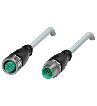 Pepperl+Fuchs V1-G-0,6M-PUR-V1-G Cordset M12 socket straight to M12 plug straight A-coded, 4-pin, PUR cable grey Turkiye