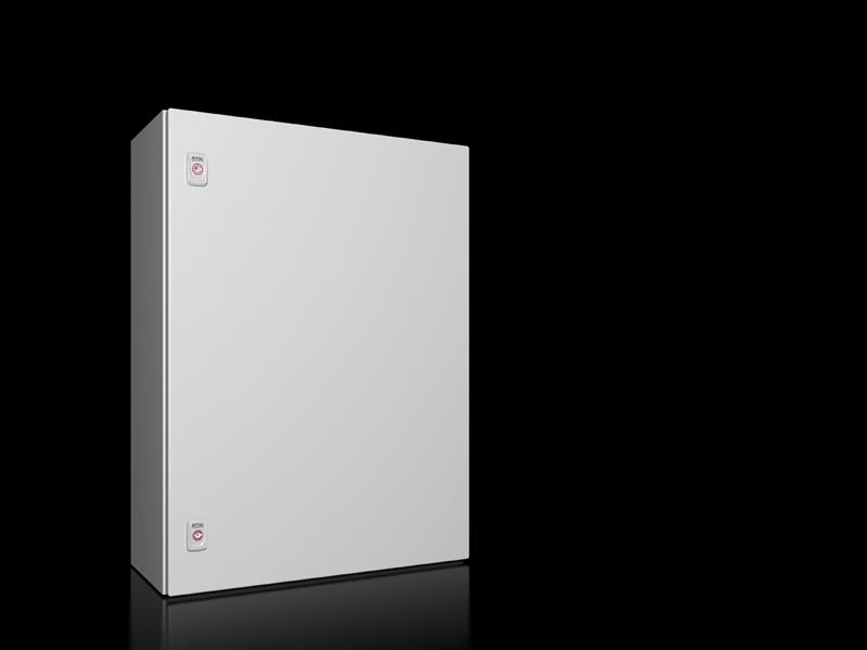 Rittal AX 1058.000 AX kompakt pano, GYD: 600x800x250 mm, çelik sac, montaj plakalı, tek kapılı, iki mandallı kilit Turkiye