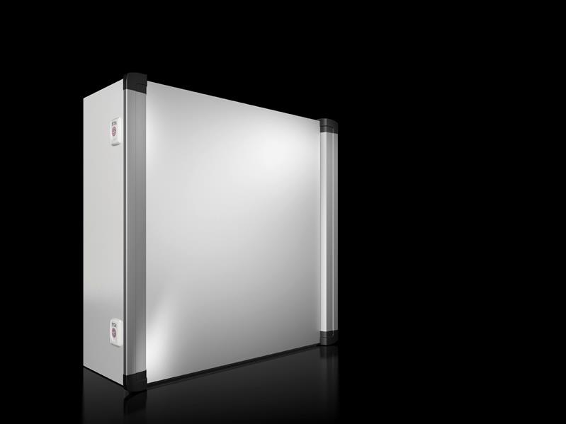 Rittal AX 6315.650 AX tutamaklı kumanda panosu, GYD: 600x600x210 mm, çelik sac, alüminyum tutamak, önden servis erişimi Turkiye