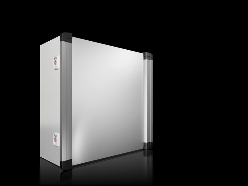 Rittal AX 6315.450 AX tutamaklı kumanda panosu, GYD: 500x500x210 mm, çelik sac, alüminyum tutamak, önden servis erişimi Turkiye