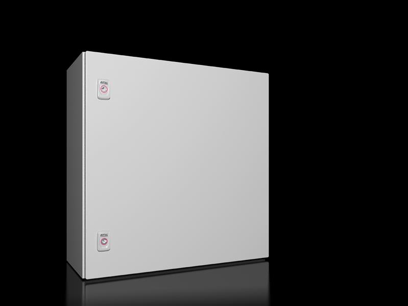 Rittal AX 1054.000 AX kompakt pano, GYD: 600x600x250 mm, çelik sac, montaj plakalı, tek kapılı, iki mandallı kilit Turkiye