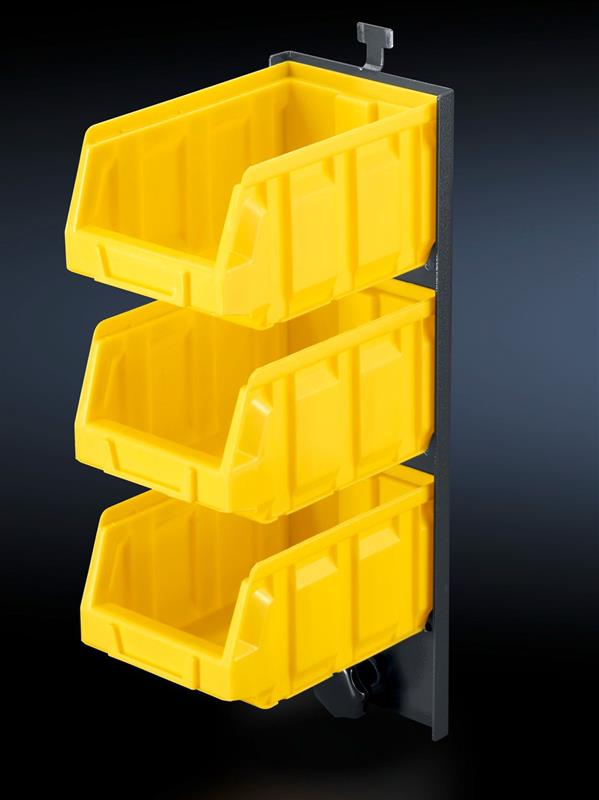 Rittal AS 4051.107 Holder for storage boxes, incl 3 transparent storage boxes for small parts and accessories Turkiye