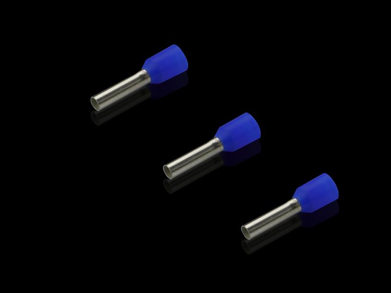 Rittal AS 4051.525 Kablo uç yüksükleri, kablo montajı için, 25 mm², AWG 14, mavi, 10 mm, dökme (10'lu paket – her birinde 100 adet), 1000 adet Turkiye