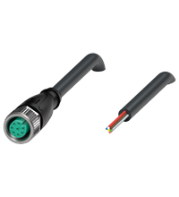 Pepperl+Fuchs V19-G-BK5M-PVC-U Female cordset single-ended M12 straight A-coded, 8-pin, PVC cable black, UL approved Turkiye