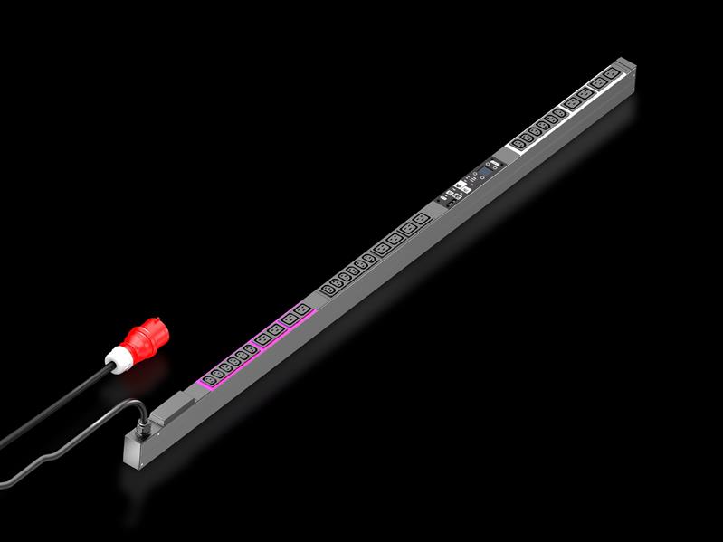 Rittal DK 7979.238 DK PDU ilave ölçümlü, kompakt basic güç dağıtımı, çıkış başına enerji ölçümü dahil, network ara yüzlü ve ekranlı ile GUD: 44x1695x70 mm, IEC 60 320: 18 x C13, 12 x C19 Turkiye