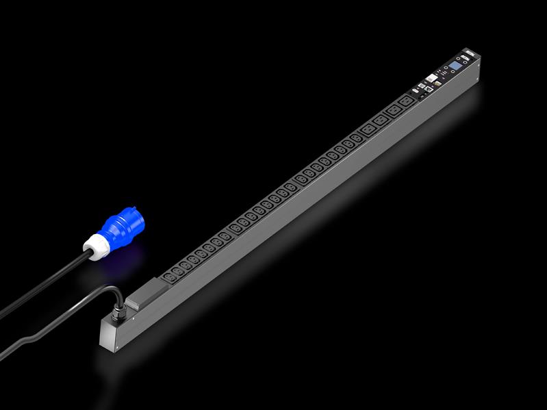 Rittal DK 7979.215 DK PDU metered, compact basic power distributor incl energy mearsuremnt per phase, with network interface and display, WHD: 44x1295x70 mm, IEC 60 320: 24x C13, 4x C19 Turkiye