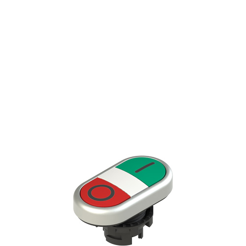Pizzato E2 1PDRL9AAAD Double lower flush pushbutton, with marking Turkiye