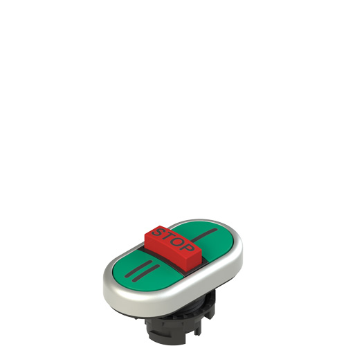 Pizzato E2 1PTRS9AAAY Triple lower flush pushbutton, with marking Turkiye