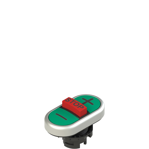 Pizzato E2 1PTRS9AABB Triple lower flush pushbutton, with marking Turkiye