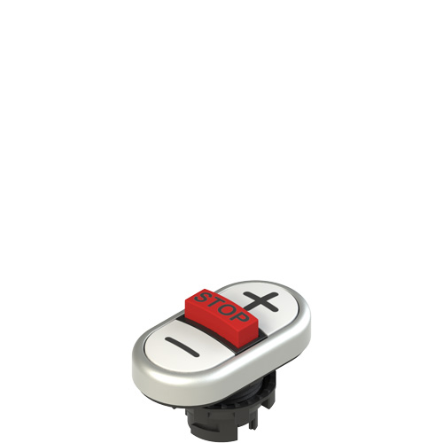 Pizzato E2 1PTRS9AABC Triple lower flush pushbutton, with marking Turkiye