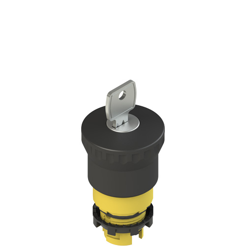 Pizzato E2 1PEBZ4511 Black mushroom pushbutton, release with key Turkiye