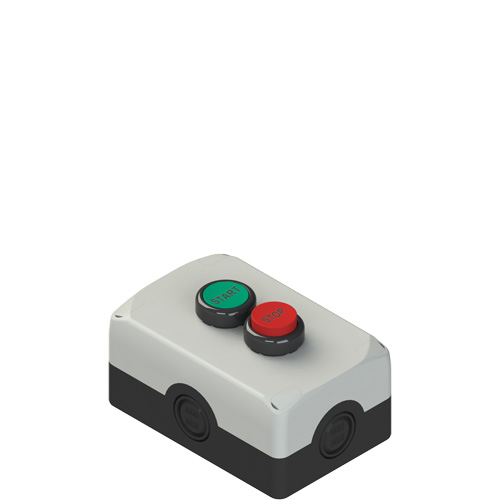 Pizzato ES AC32011 Complete unit with enclosure, 1 flush pushbutton, 1 projecting pushbutton and contacts Turkiye