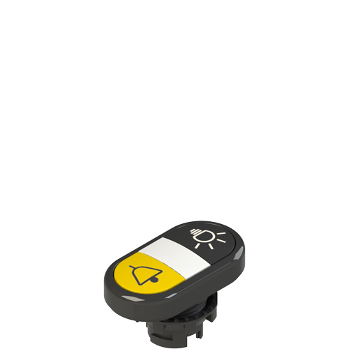 Pizzato E2 1PDRL1AABR Double lower flush pushbutton, with marking Turkiye