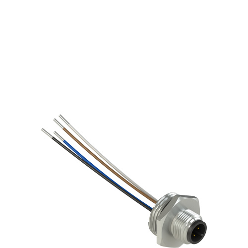 Pizzato VF CNM4PM M12 metallic male wired connector, 4 poles, for PG 13,5 threads Turkiye