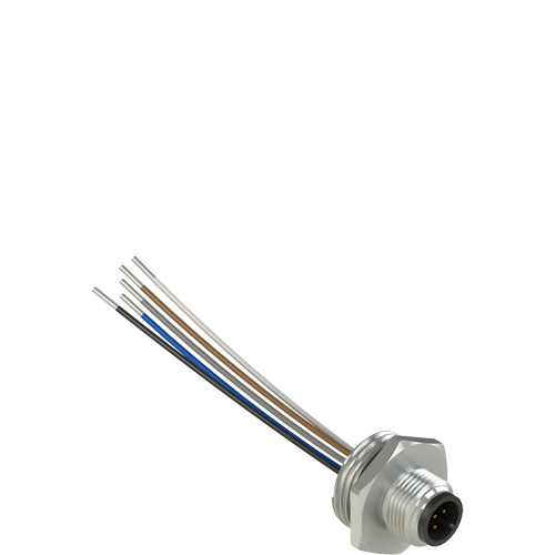 Pizzato VF CNM5MM M12 metallic male wired connector, 5 poles, for M20 threads Turkiye