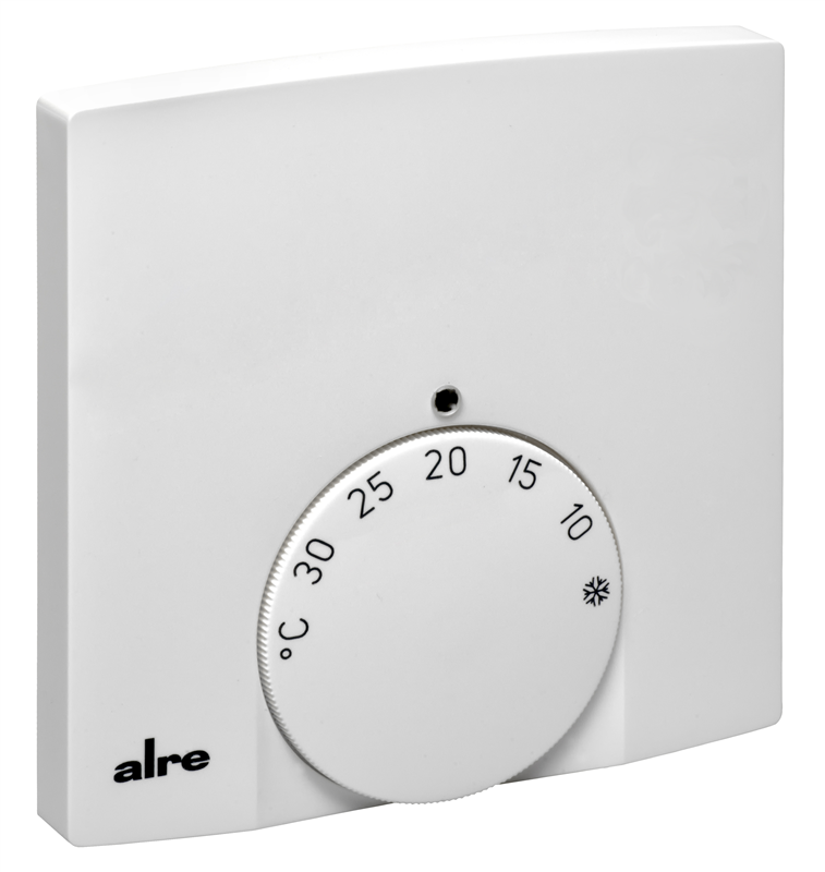 Alre KTRTB-211.108/03 Room thermostat, heating/cooling, surface-mounted super flat, 230V AC, silent (Triac), traffic white Turkiye