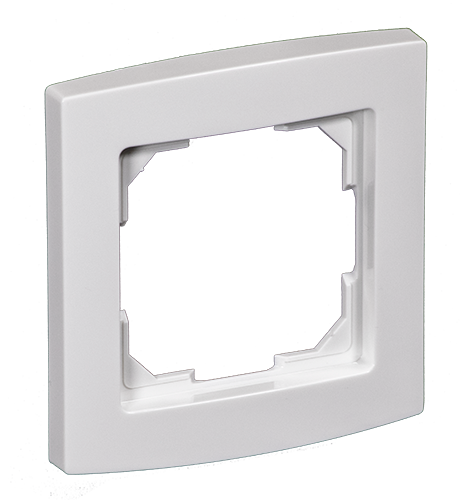 Alre JZ-090.100 alre frame “Berlin” for all flush-mounted devices with cover 55×55, pure white (RAL9010), gloss Turkiye