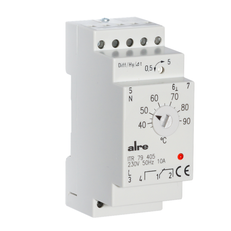 Alre ITR 79.405 Temperature controller for standard rail mounting, 35…95…°C Turkiye