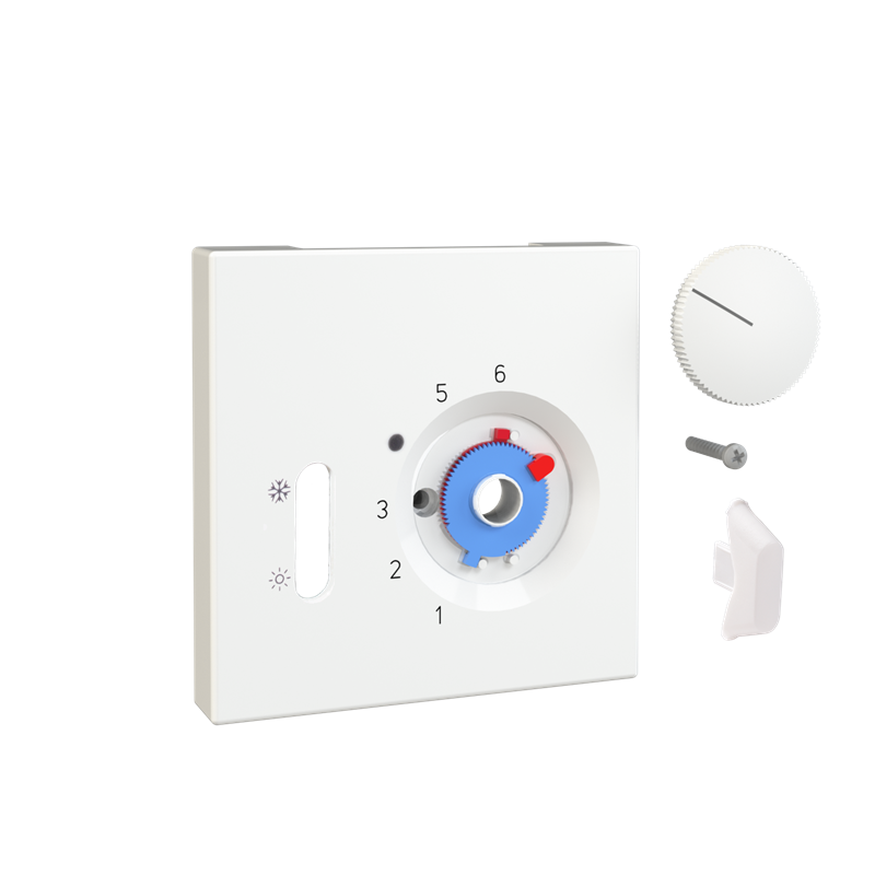 Alre JZ-037.410 Cover set for room thermostat RTBSU, 70×70 for JUNG LS, pearl white (RAL 1013) gloss Turkiye