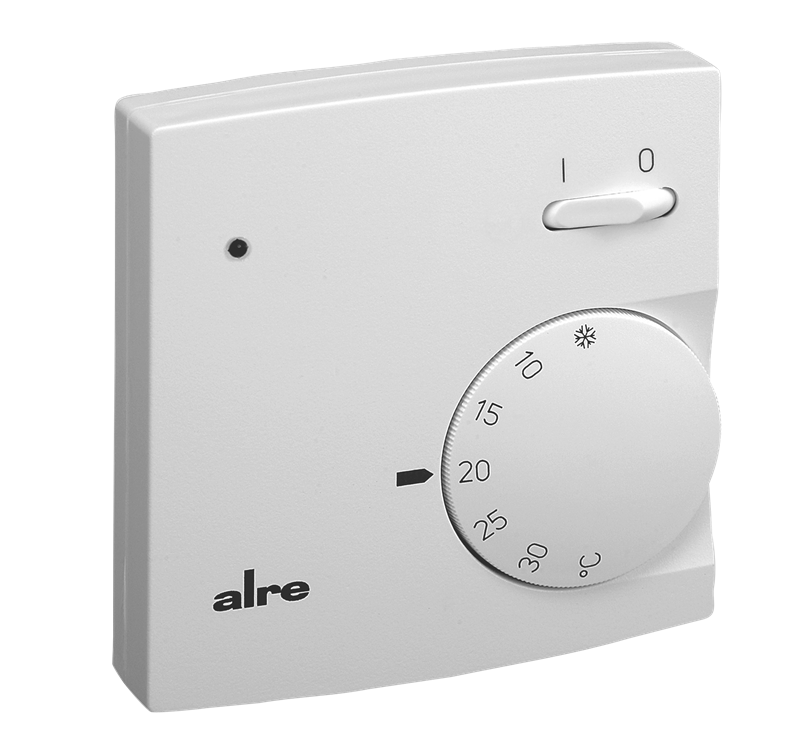 Alre RTBSB-001.062 Room thermostat, surface-mounted, 5…30…°C, 230V AC, NC contact, ECO function, heating display, on/off switch Turkiye