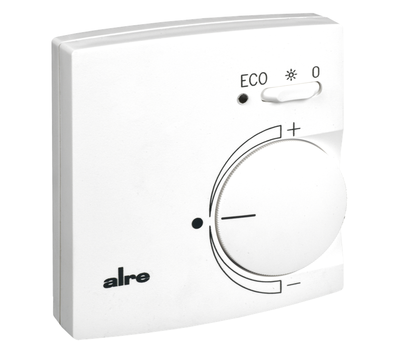 Alre KTRVB-052.245 Room thermostat, heating/cooling, surface-mounted, 24V AC/V DC, output 0…10V/10…0V, 2-/4-tube, off/comfort/ECO switch Turkiye