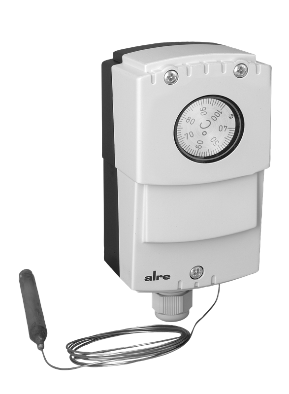Alre JET-130 XF Capillary thermostat, wall mounting, 40…100…°C, adjustable hysteresis 220K, internal setting, capillary length 18m Turkiye