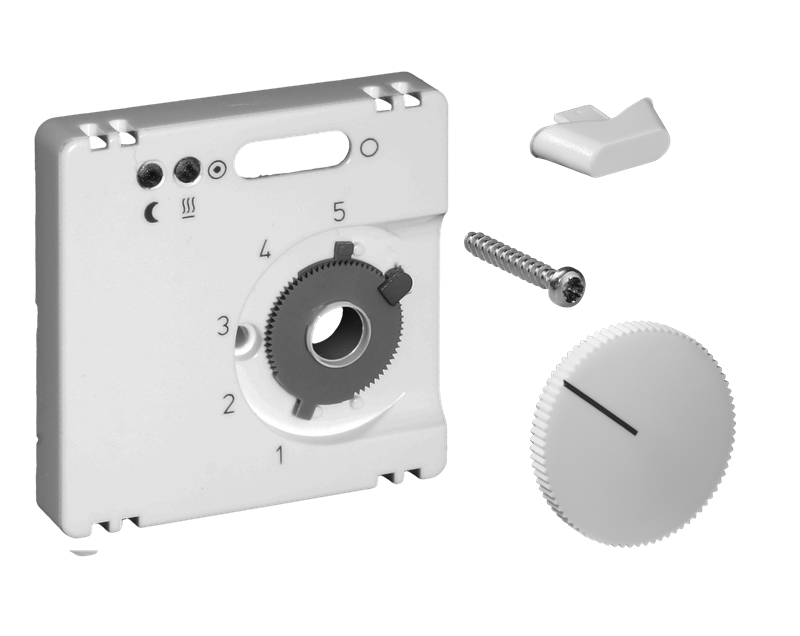 Alre JZ-005.120 Cover set for underfloor temperature controller FETR 101715, 55×55, traffic/studio white (RAL9016), gloss Turkiye