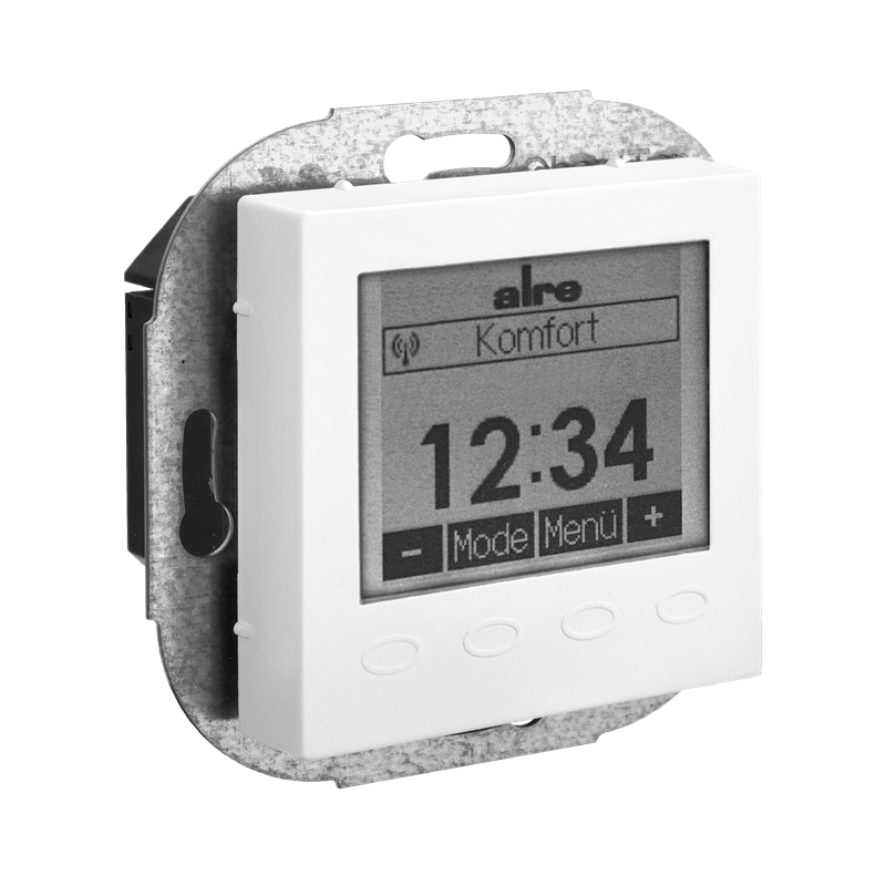 Alre FTRFUd210.123#56 Wireless room temperature sensor with timer, flush-mounted, cover 55x55mm, pure white, matt Turkiye