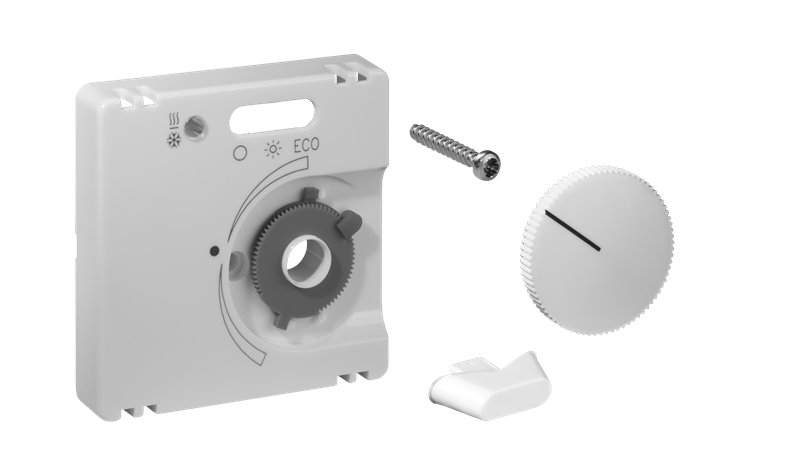 Alre JZ-007.110 Cover set for room thermostat for cooling ceilings KTRRU-052245, 55×55, pearl white (RAL1013), gloss Turkiye