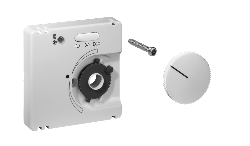 Alre JZ-007.010 Cover set for room thermostat for cooling ceilings KTRRU-052245, 50×50, pearl white (RAL1013), gloss Turkiye