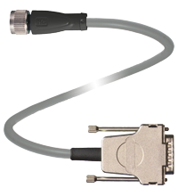 Pepperl+Fuchs V1-G-5M-PUR-ABG-SUBD15 Adapter cable M12 socket straight A-coded 4-pin to Sub-D-plug 15-pin, PUR cable grey, shielded Turkiye