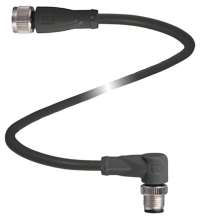 Pepperl+Fuchs V1-G-BK0,75M-PVC-U-V1-W-Y30643 Cordset, M12 socket to M12 socket, PVC cable, 4-pin Turkiye