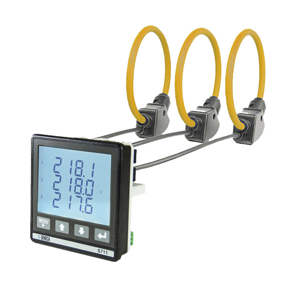 Seneca S711E-ROG KIT with three-phase Power Meter ENERGY Plus (front panel version) and three Rogowski coils Turkiye